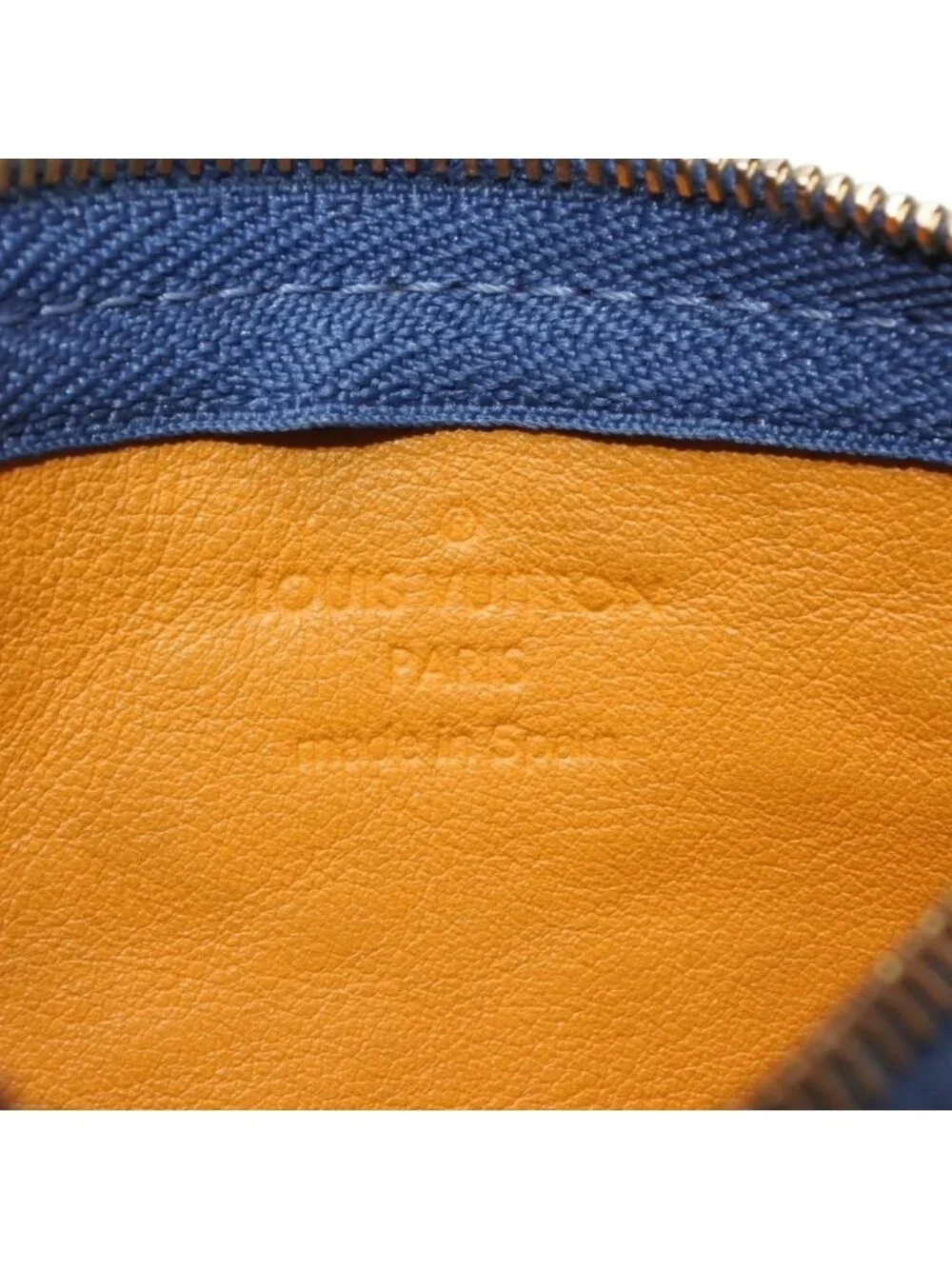 Louis Vuitton Monogram Denim Pochette Cles Coin Purse Blue